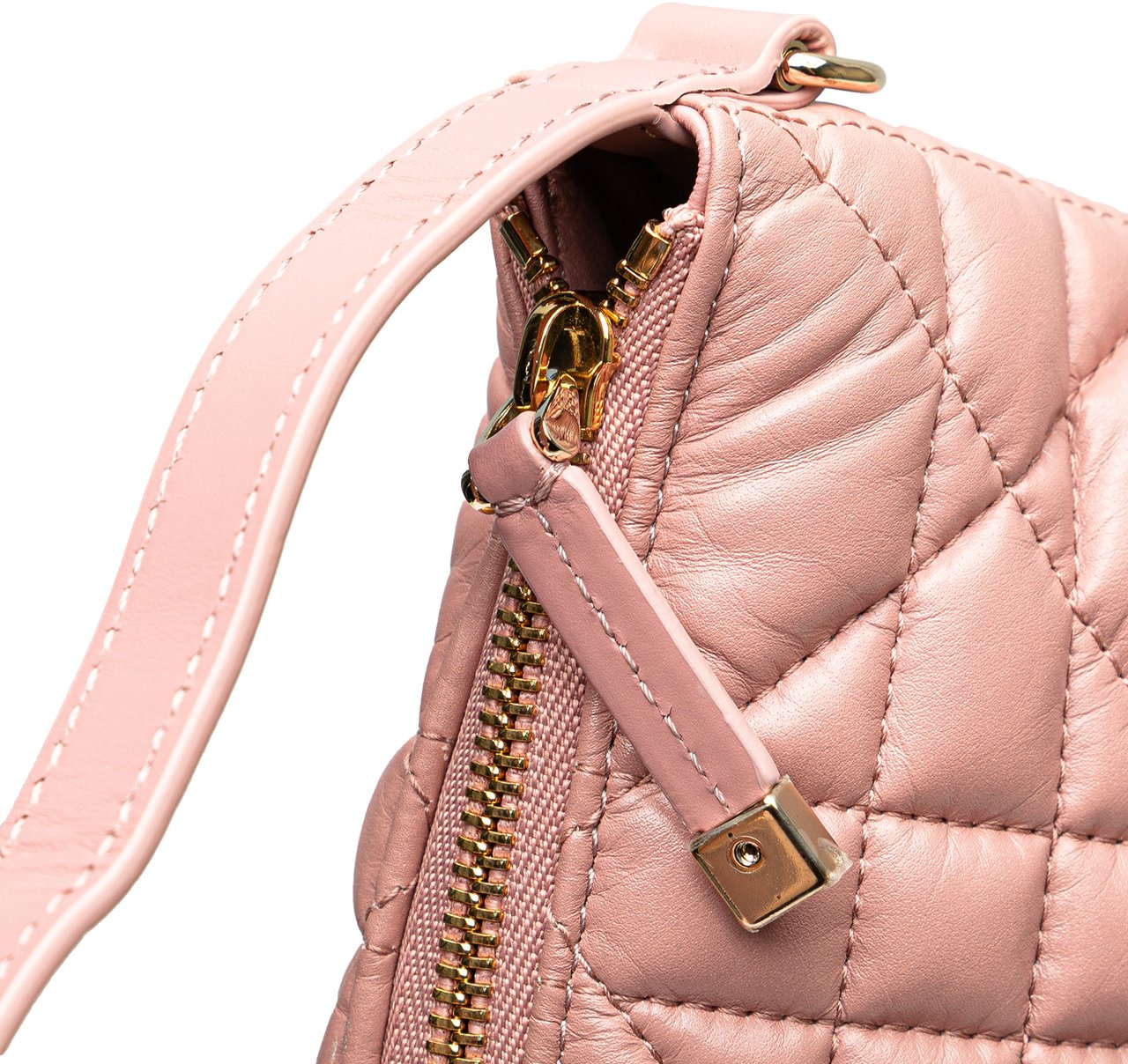 Dior Small Calfskin Macrocannage Diortravel Nomad Pouch Roze