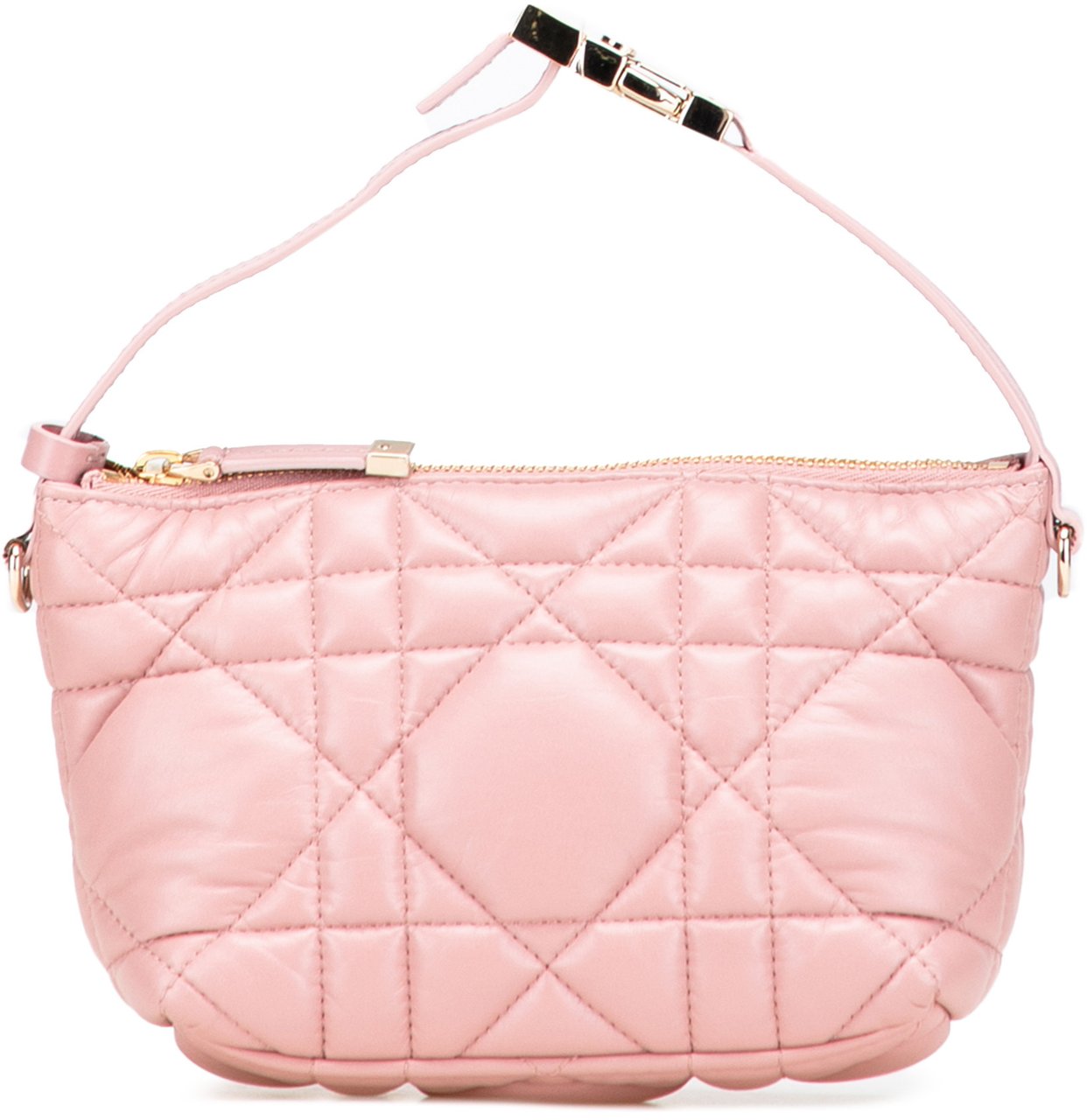 Dior Small Calfskin Macrocannage Diortravel Nomad Pouch Roze