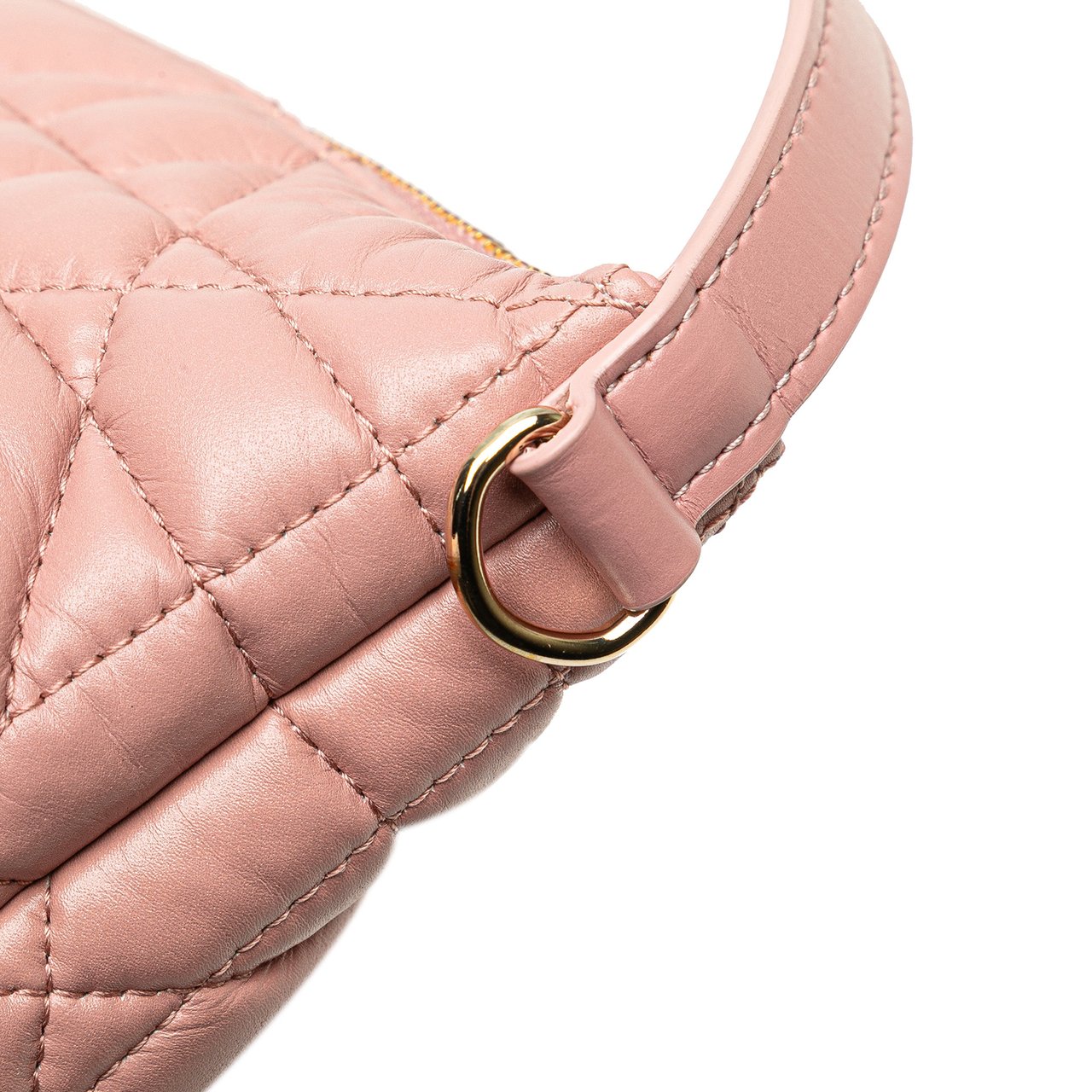 Dior Small Calfskin Macrocannage Diortravel Nomad Pouch Roze
