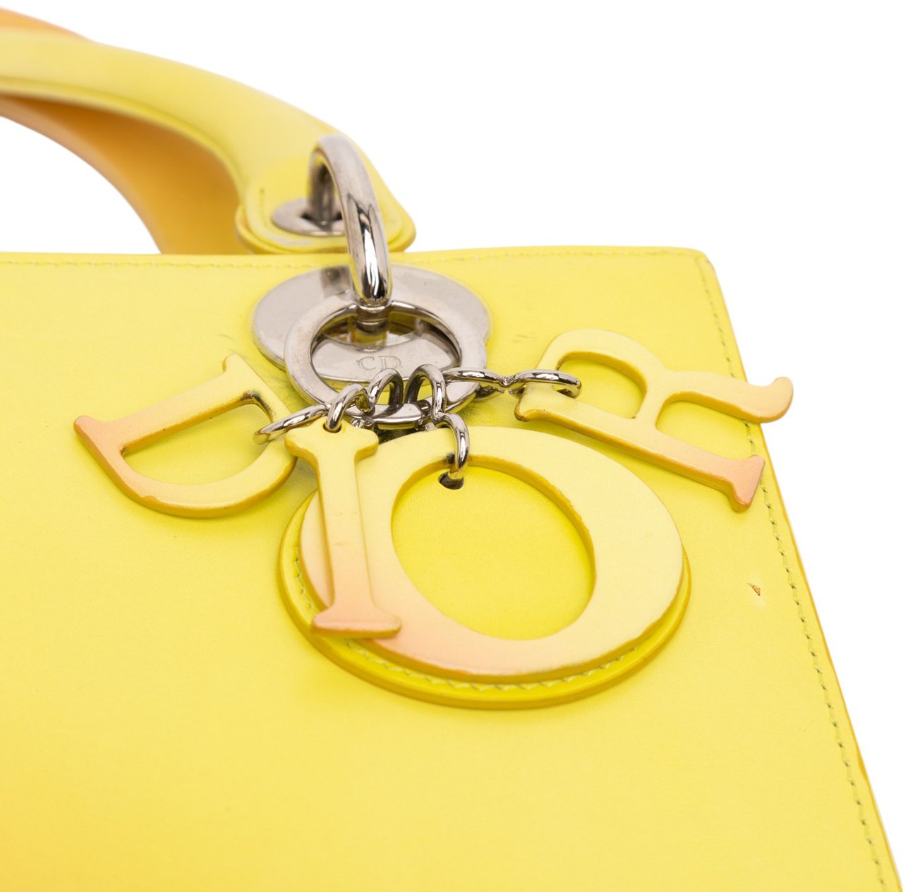 Dior Medium Ombre Calfskin Lady Dior Geel