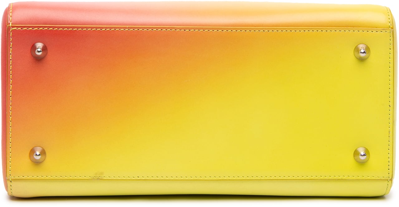 Dior Medium Ombre Calfskin Lady Dior Geel
