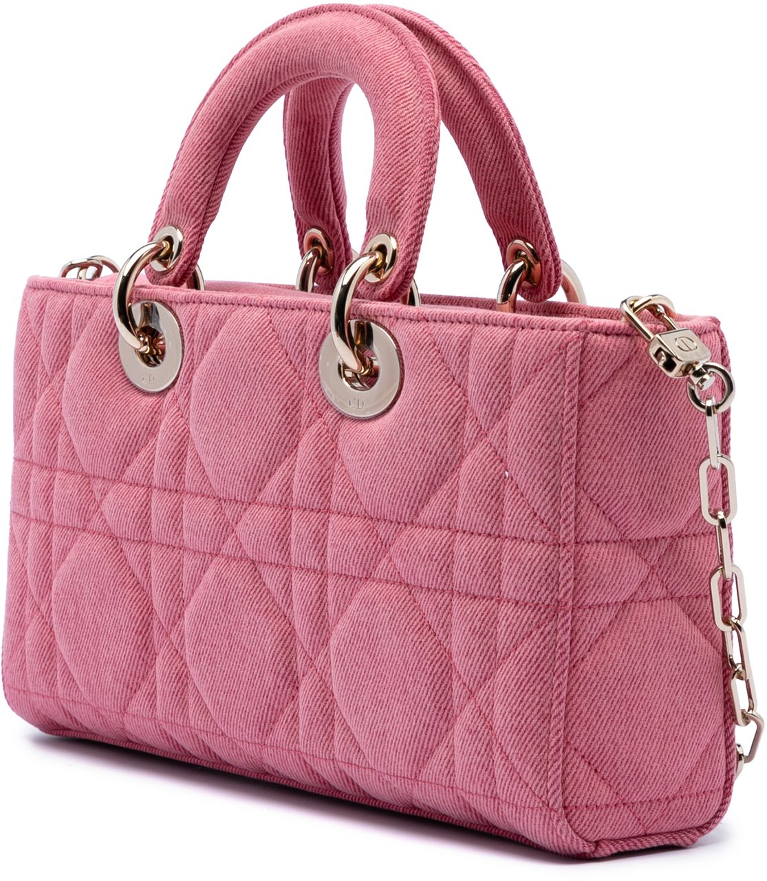 Dior Medium Denim Macrocannage Lady D Joy Roze