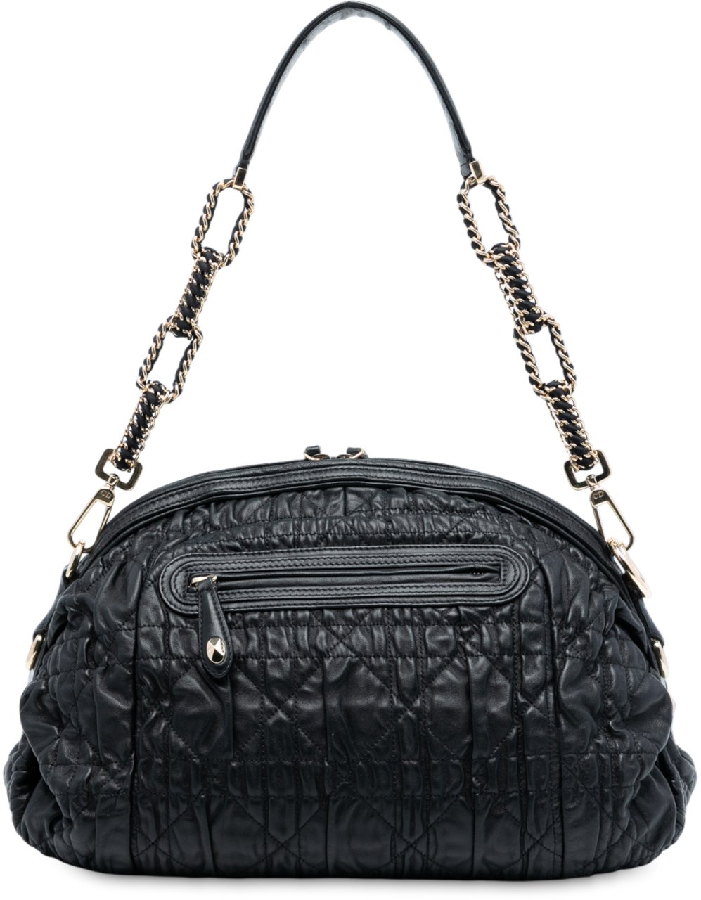 Dior Lambskin Cannage Gaufre Delices Shoulder Bag Zwart