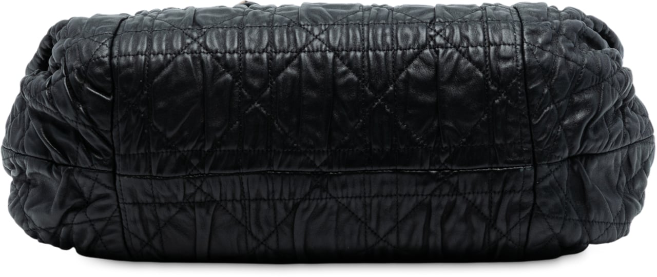 Dior Lambskin Cannage Gaufre Delices Shoulder Bag Zwart