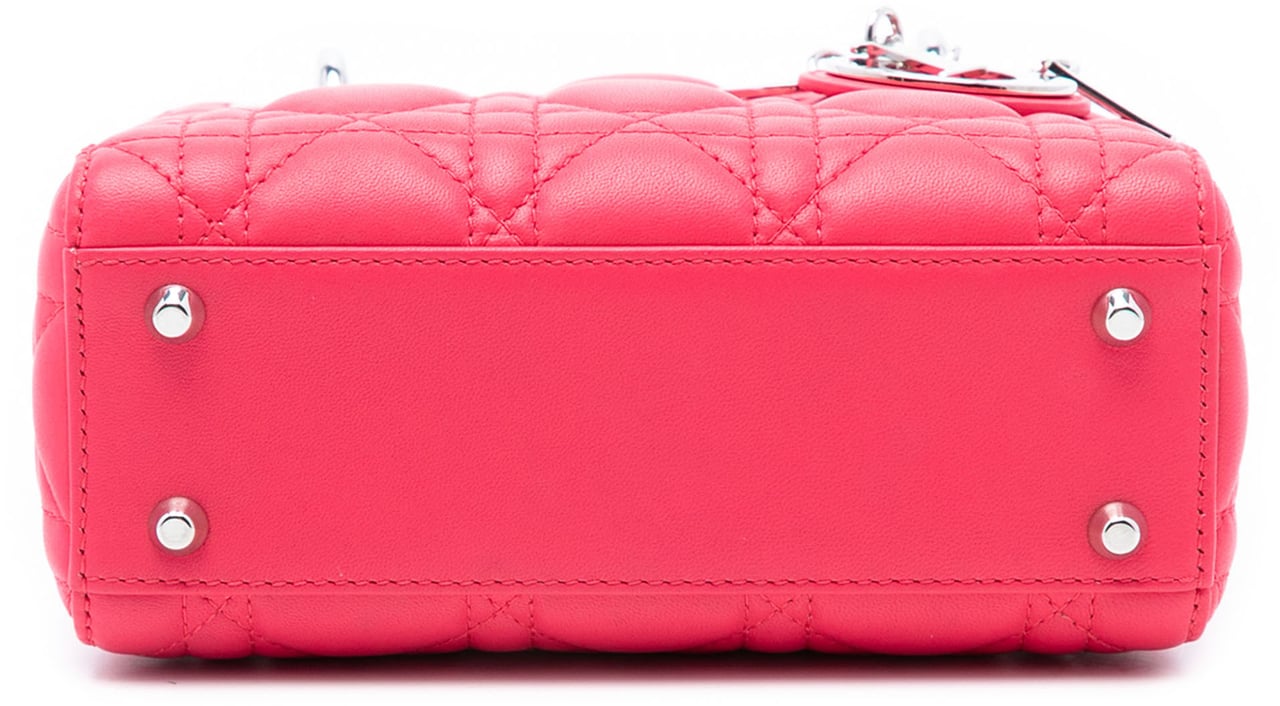 Dior Mini Lambskin Cannage Lady Dior Roze
