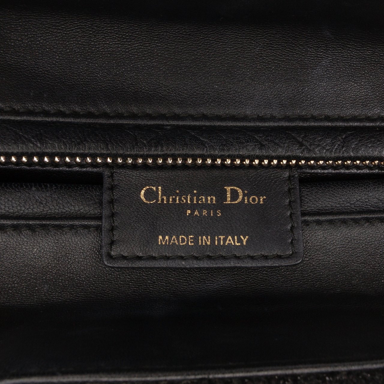 Dior Medium Tweed Cannage Glitter Leopard Charm Lady Dior Zwart