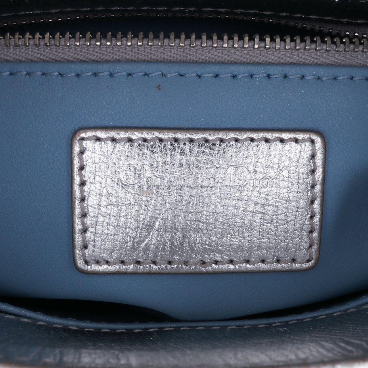 Dior Small Metallic Grained Calfskin Cannage My ABCDior Lady Dior Zilver