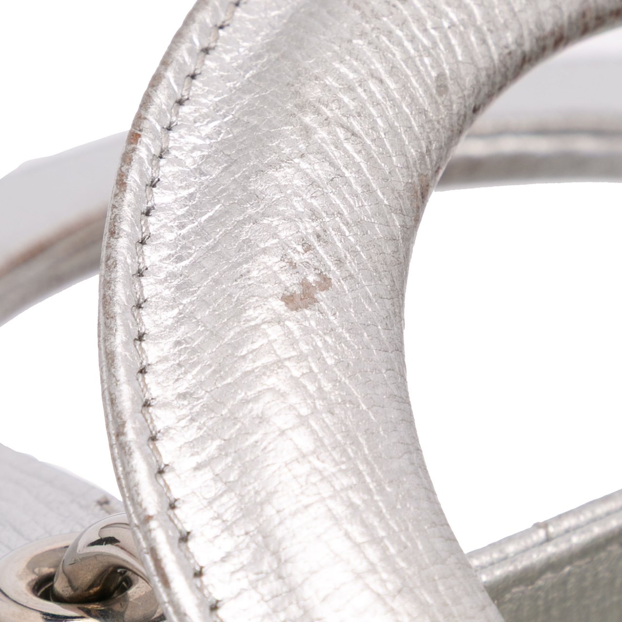Dior Small Metallic Grained Calfskin Cannage My ABCDior Lady Dior Zilver