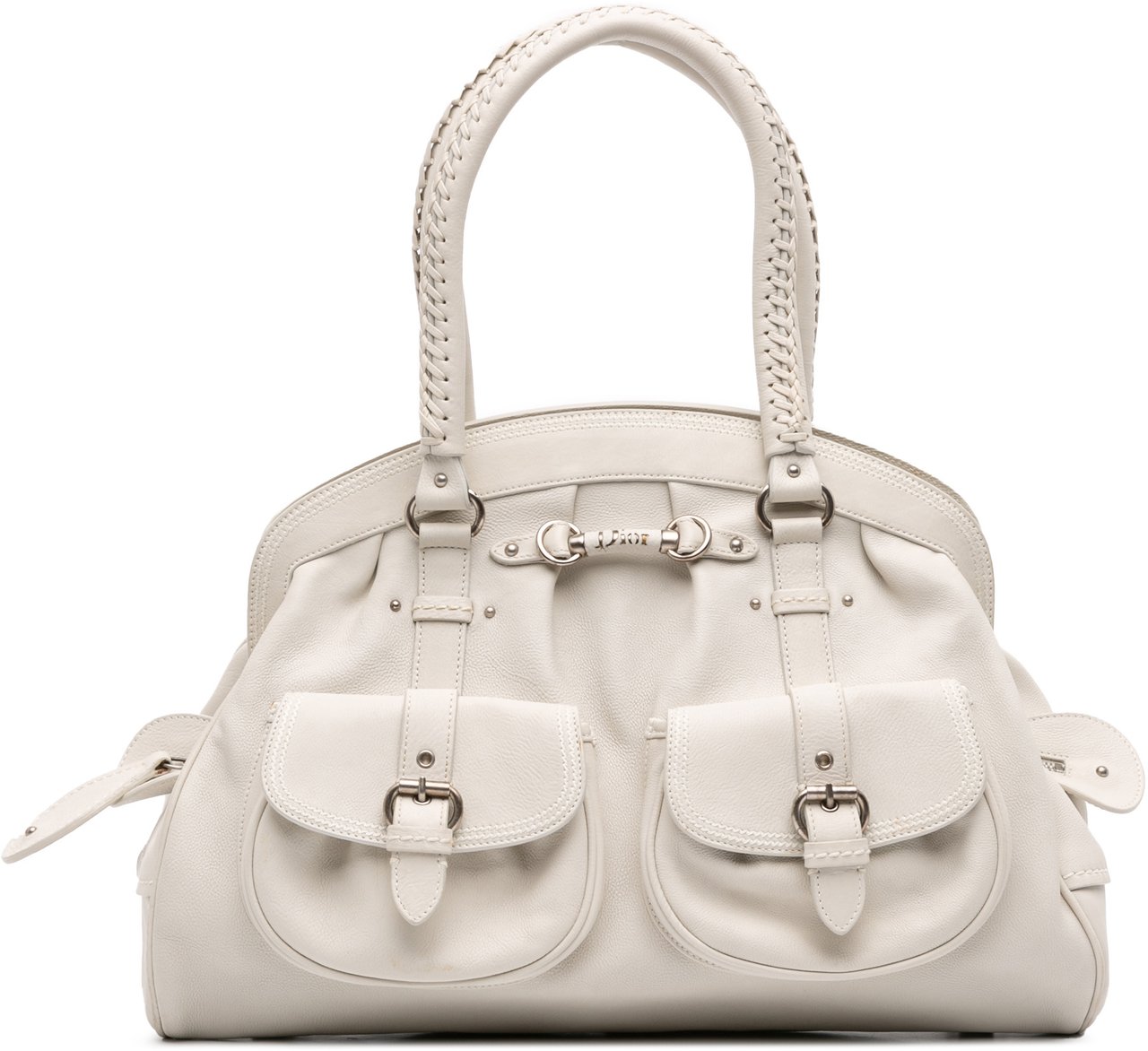 Dior Large Calfskin My Dior Frame Handbag Wit