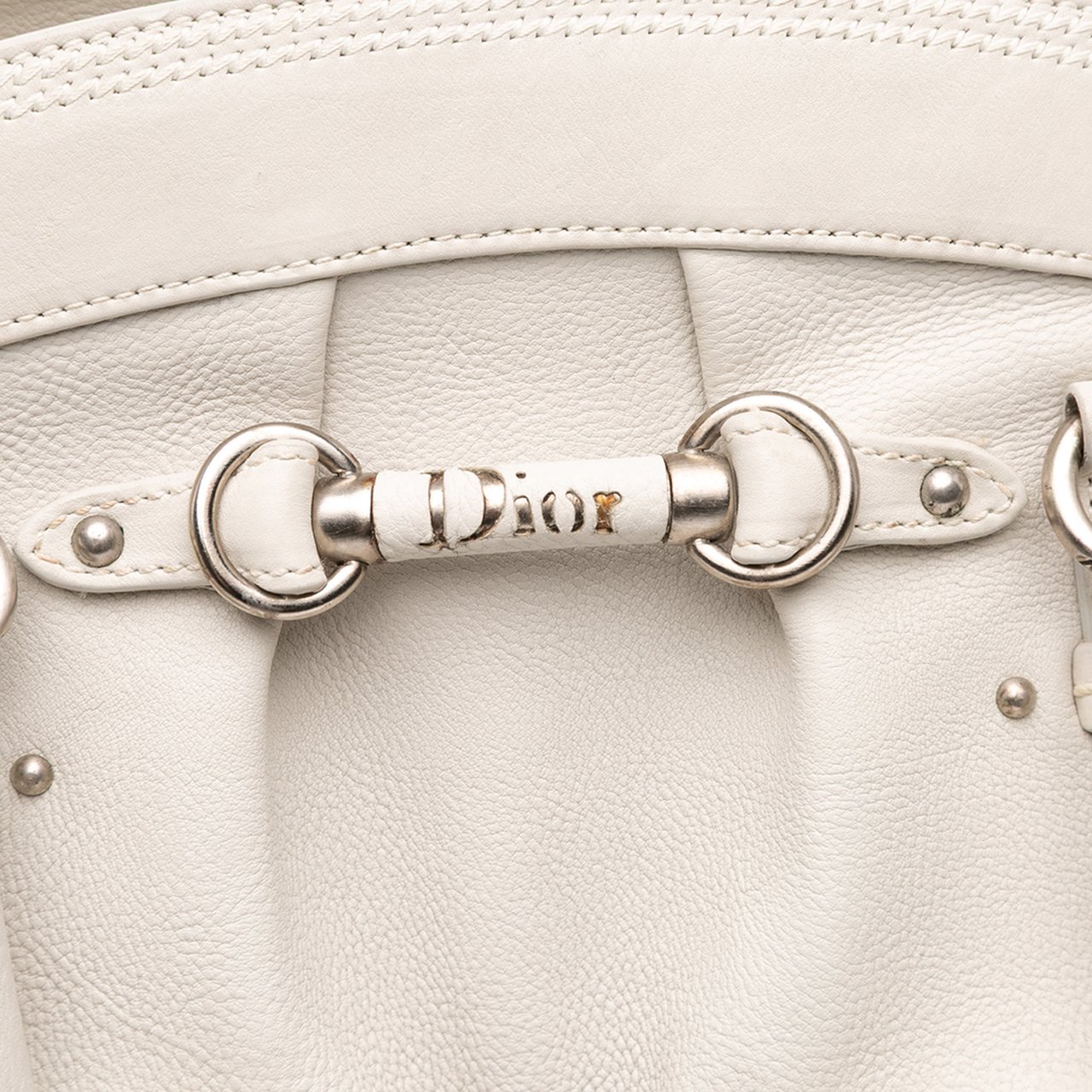 Dior Large Calfskin My Dior Frame Handbag Wit