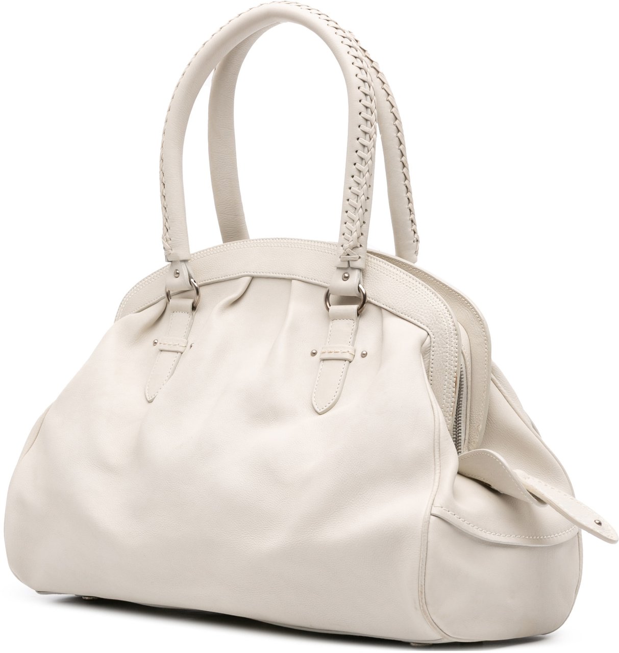 Dior Large Calfskin My Dior Frame Handbag Wit