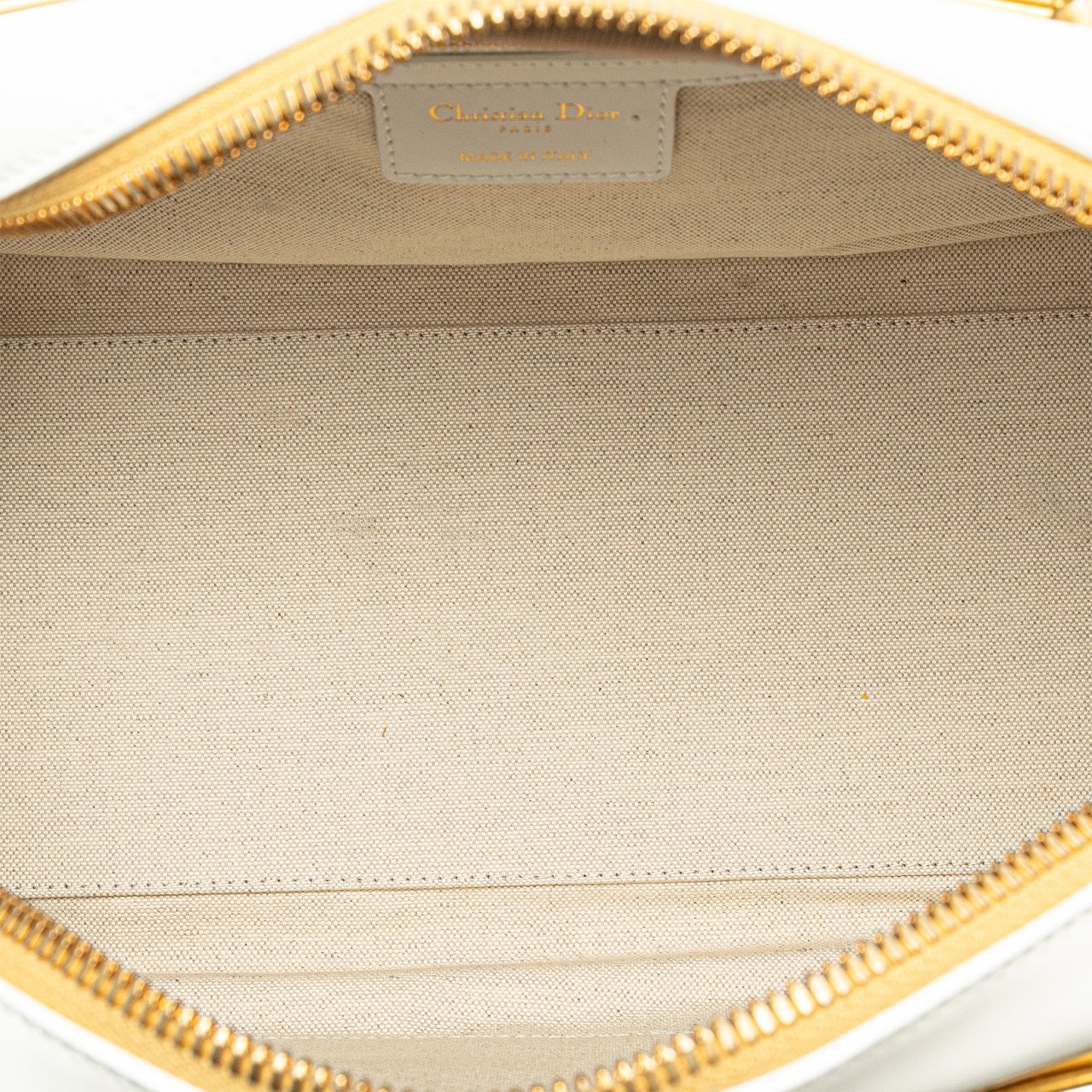 Dior Medium Padded Etoile Leather Vibe Zip Bowling Bag Goud
