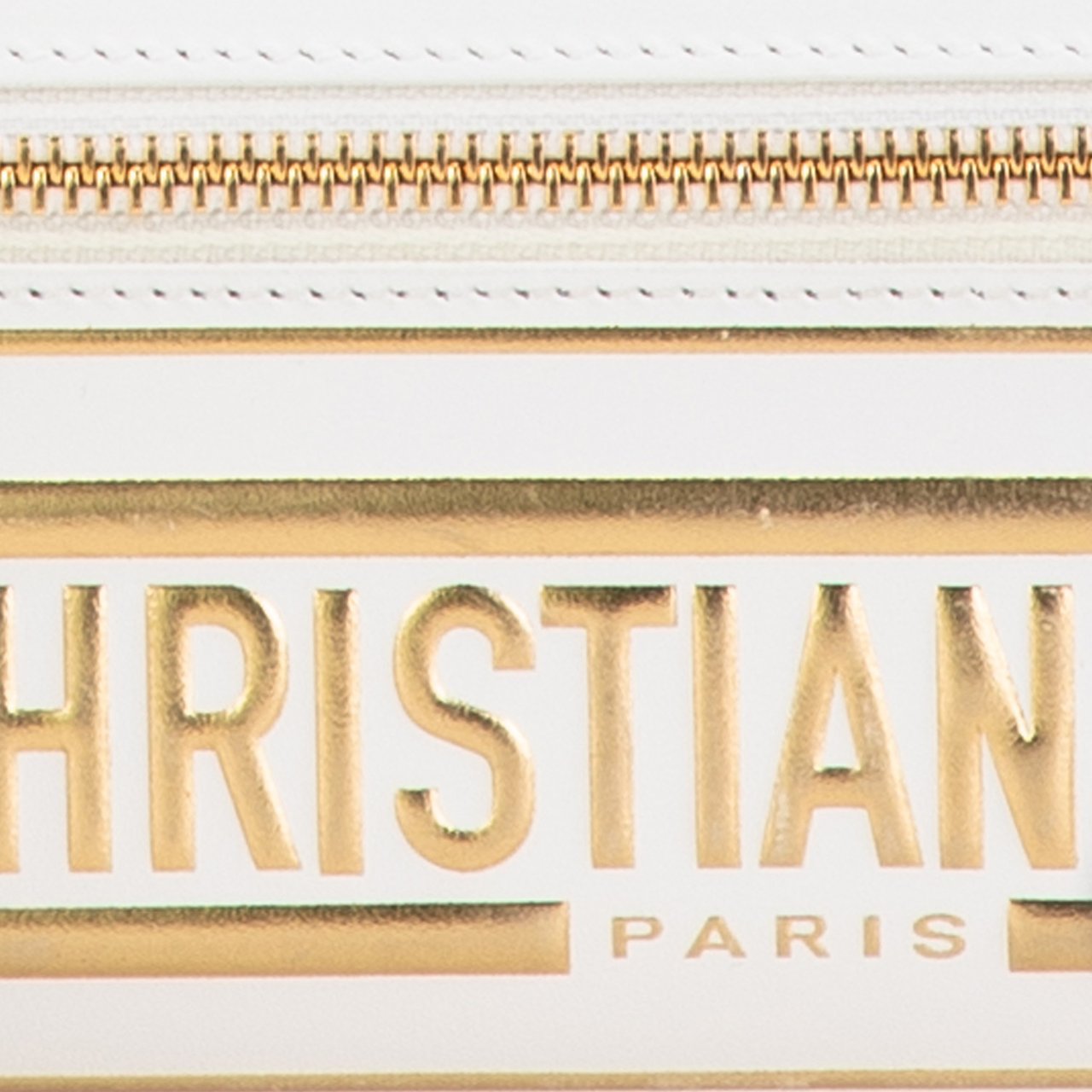 Dior Medium Padded Etoile Leather Vibe Zip Bowling Bag Goud