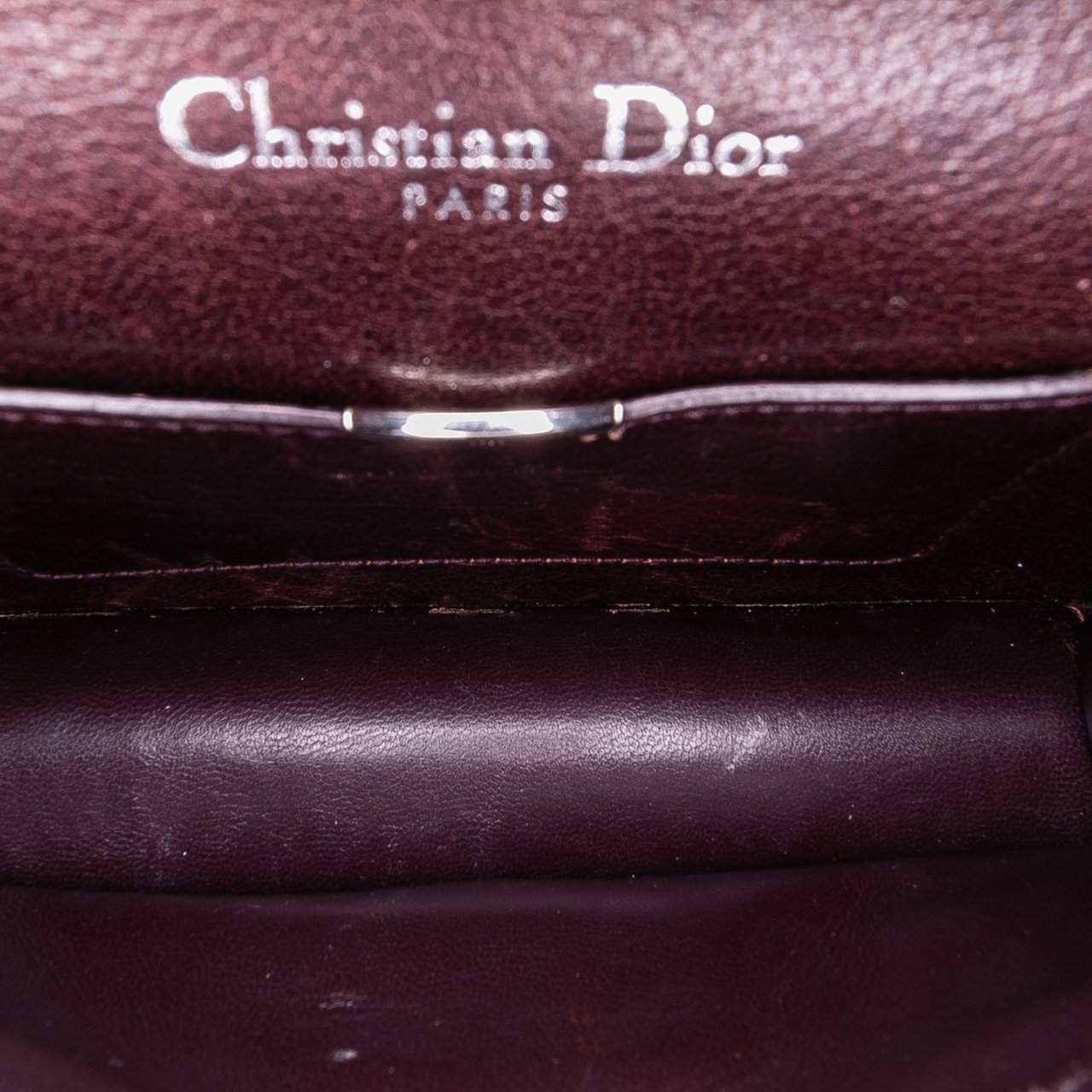 Dior Mini Grained Calfskin Diorama Flap Bruin