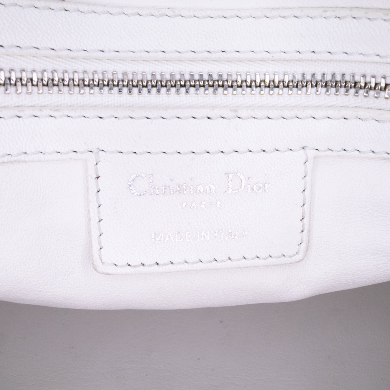 Dior Medium Tweed Cannage Lady Dior Wit