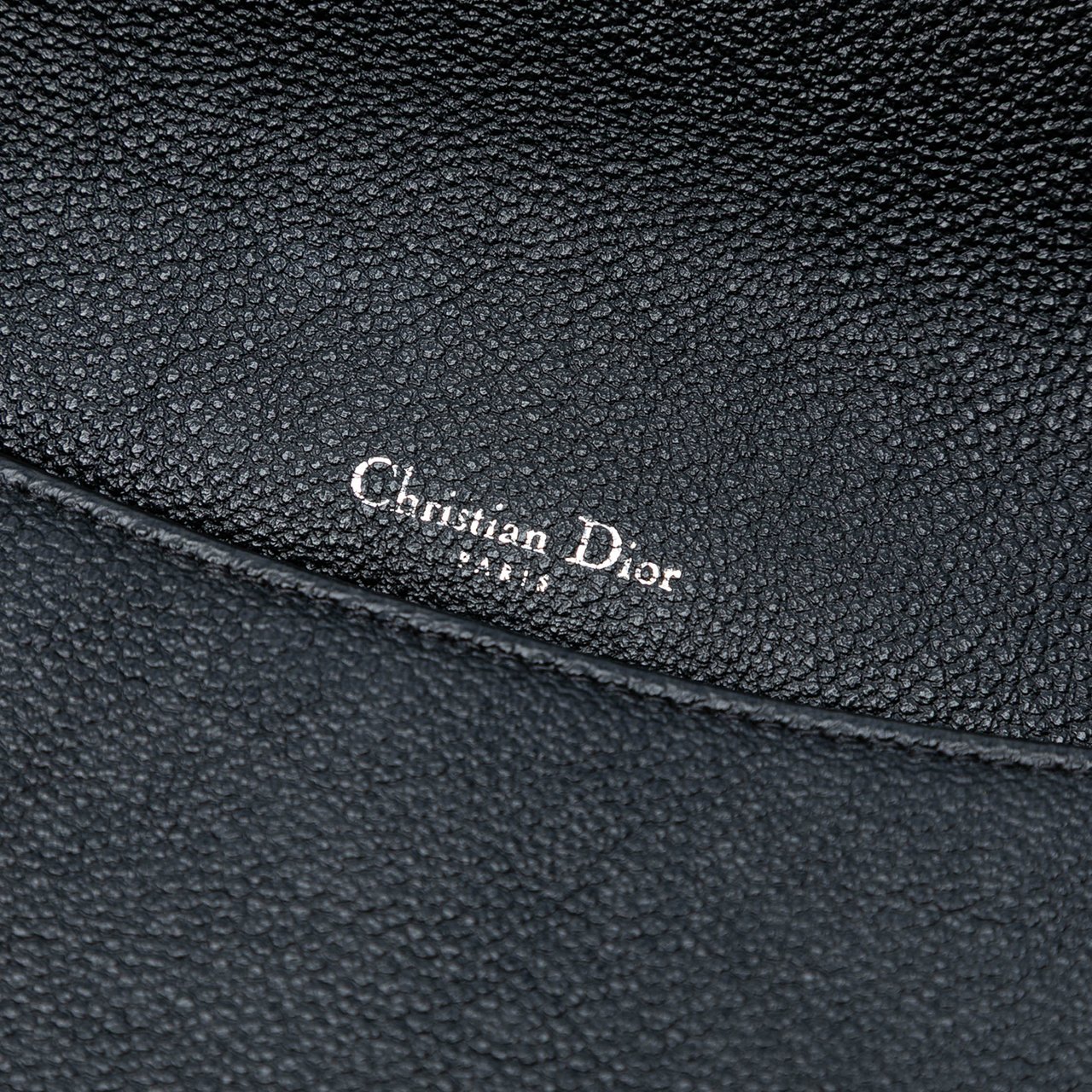 Dior Large Grained Calfskin Diorama Flap Zwart