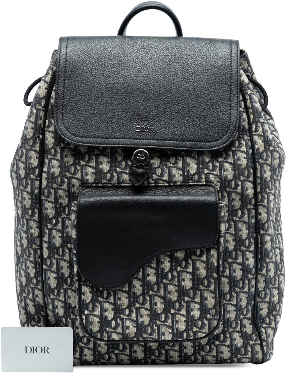 Dior Oblique Canvas Saddle Backpack Blauw