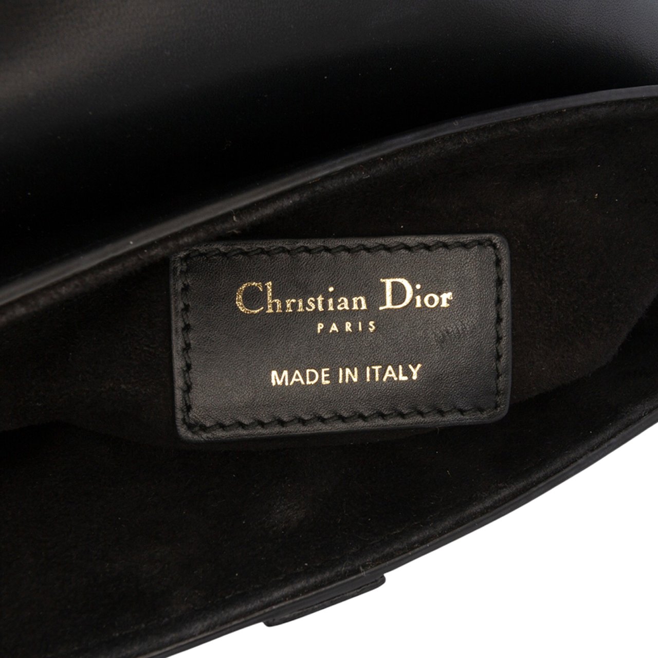 Dior Mini Smooth Calfskin Saddle Bag Zwart