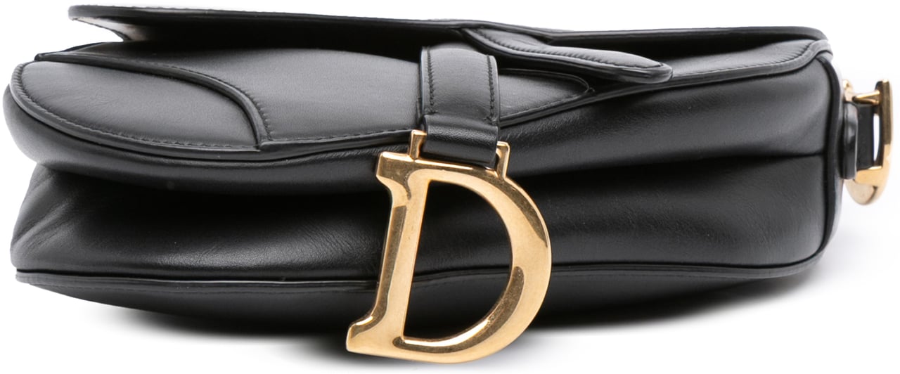 Dior Mini Smooth Calfskin Saddle Bag Zwart