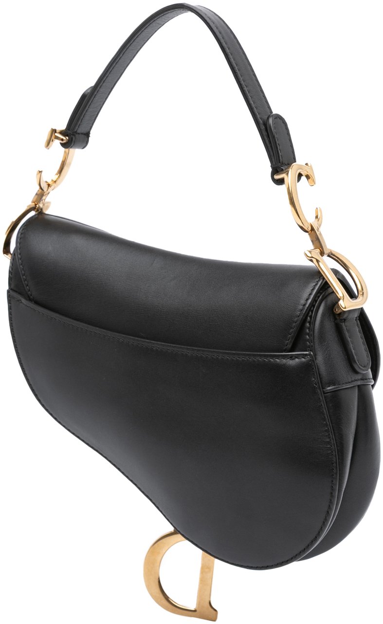 Dior Mini Smooth Calfskin Saddle Bag Zwart