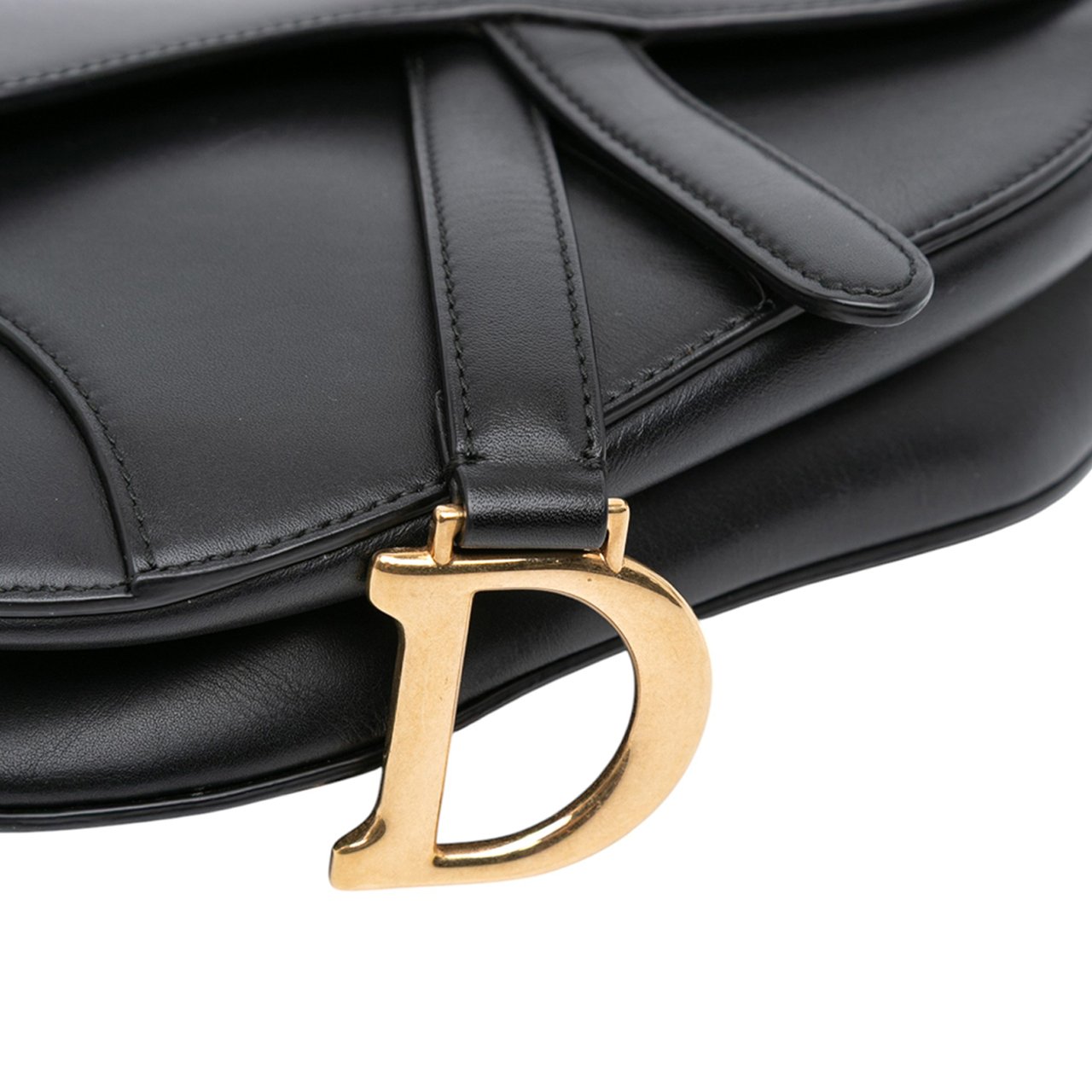 Dior Mini Smooth Calfskin Saddle Bag Zwart