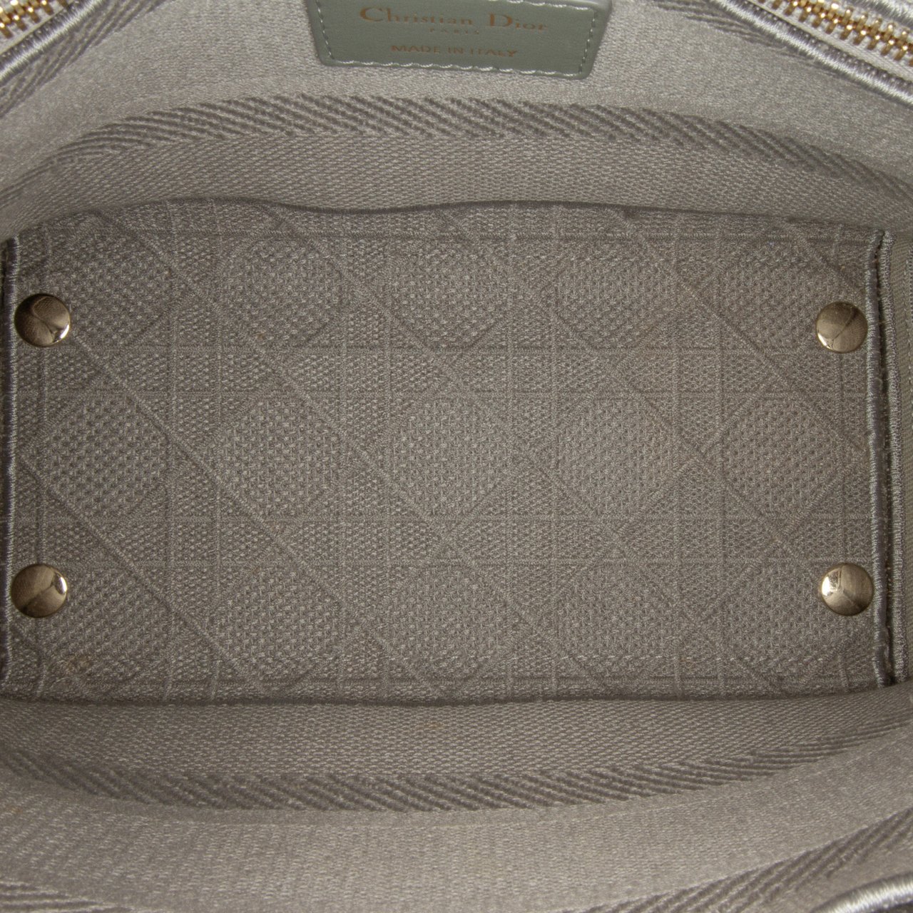 Dior Medium Canvas Cannage Lady D Lite Grijs