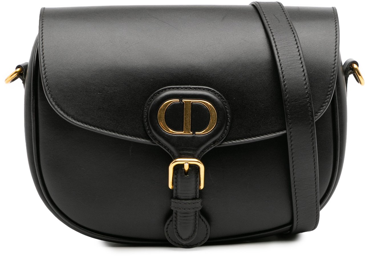 Dior Medium Leather Bobby Crossbody Zwart