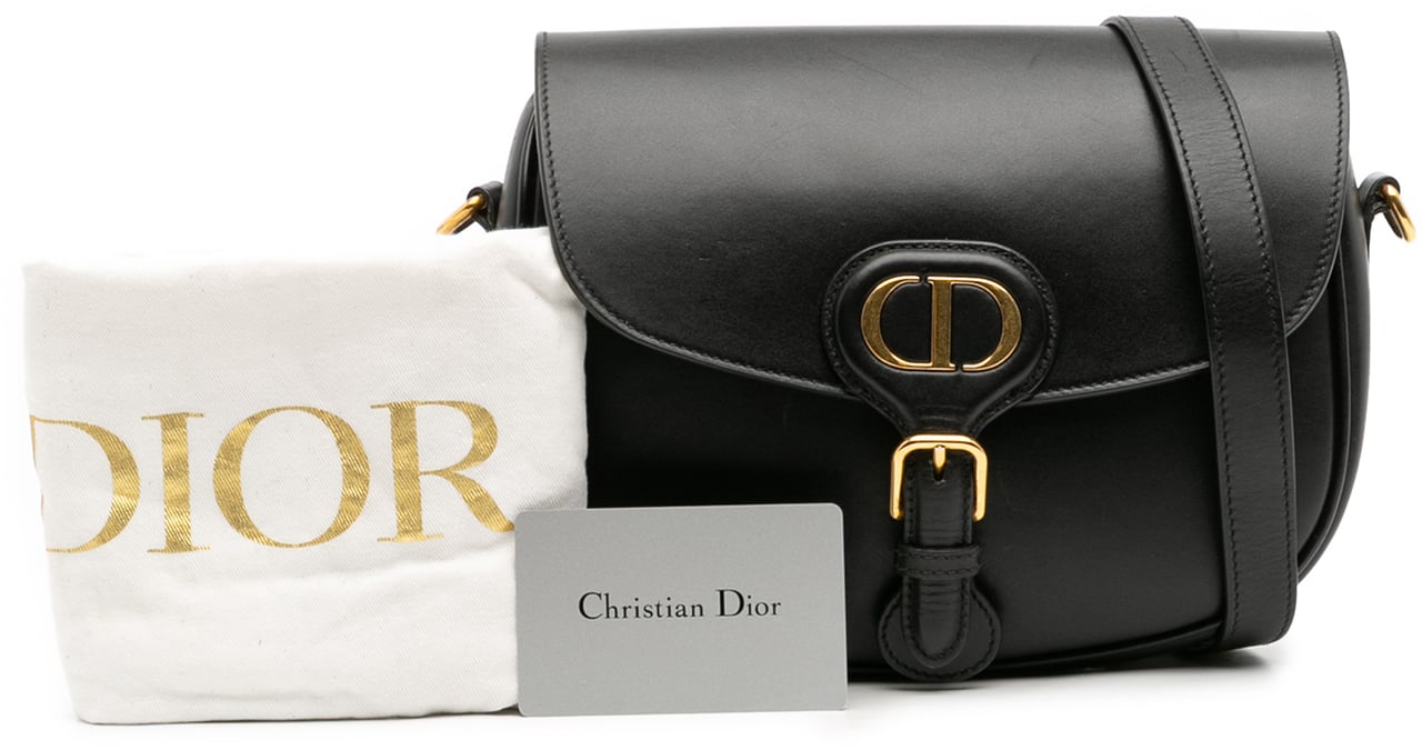 Dior Medium Leather Bobby Crossbody Zwart
