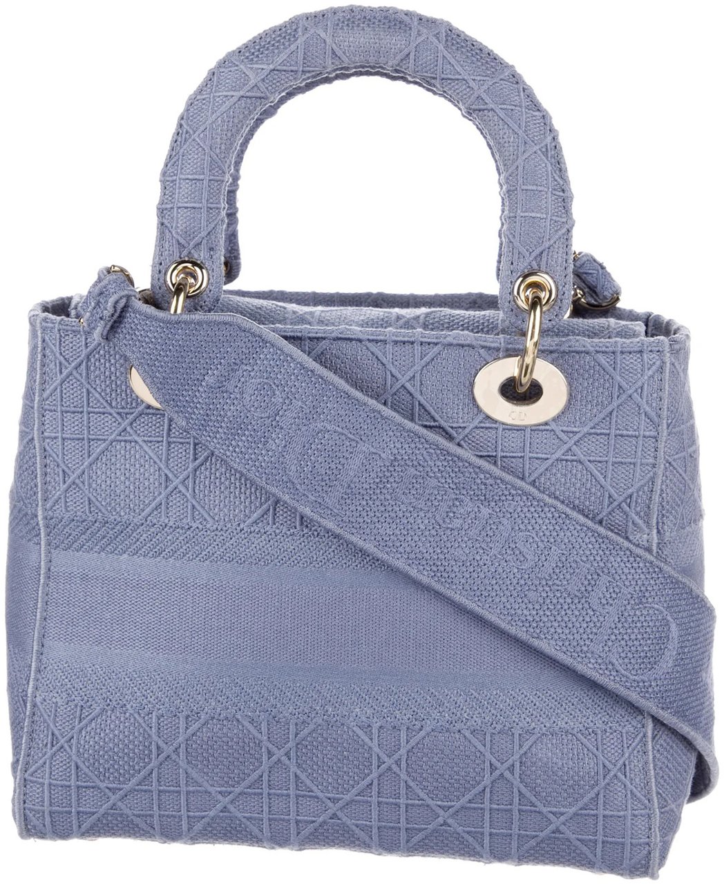 Dior Medium Canvas Cannage Lady D Lite Paars