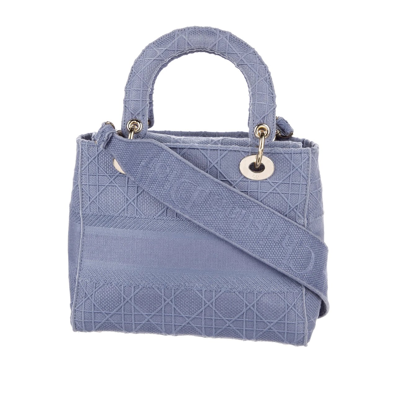 Dior Medium Canvas Cannage Lady D Lite Paars