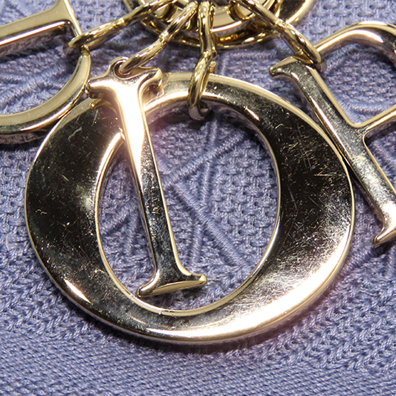 Dior Medium Canvas Cannage Lady D Lite Paars