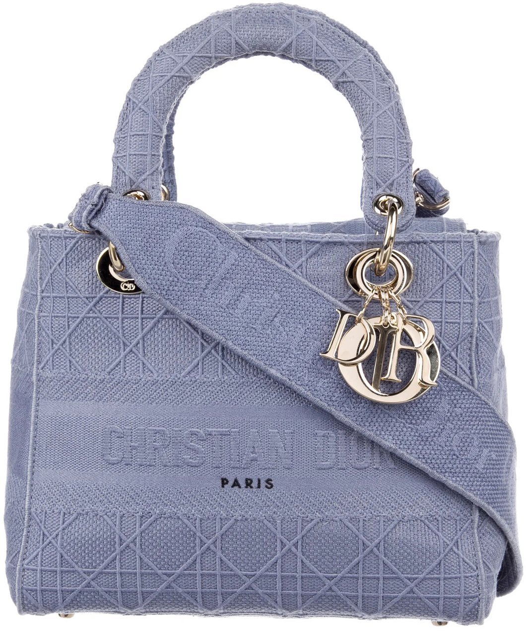 Dior Medium Canvas Cannage Lady D Lite Paars