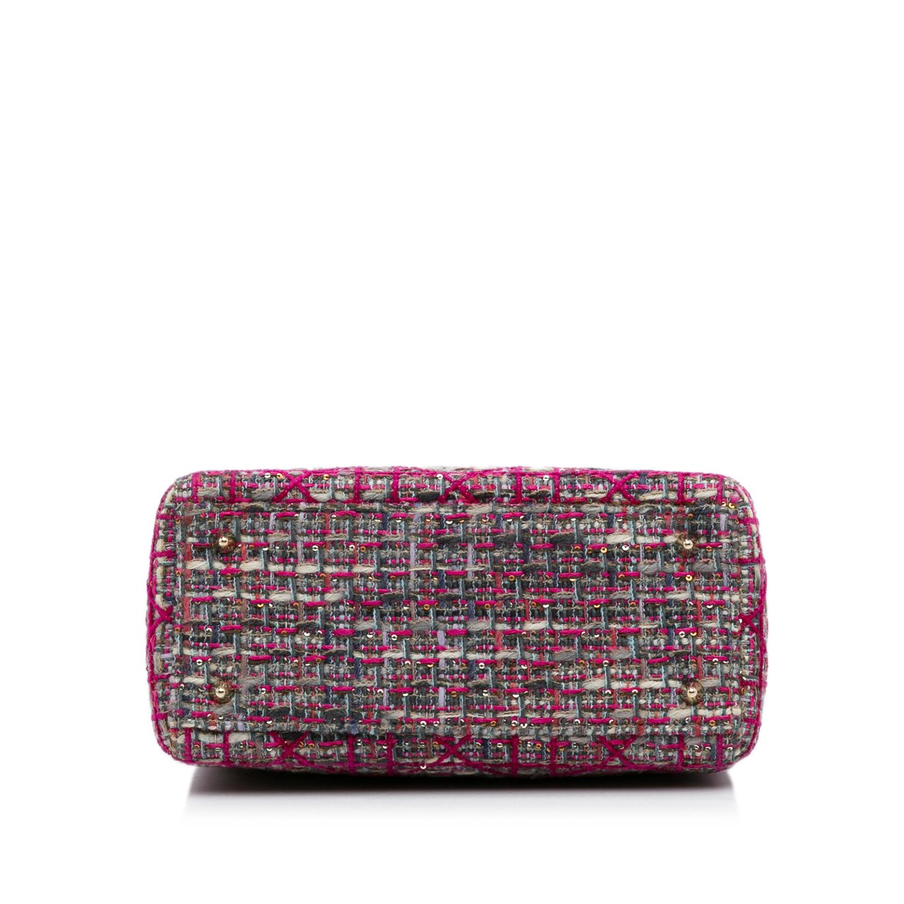 Dior Medium Tweed Macrocannage Lady Dior Roze