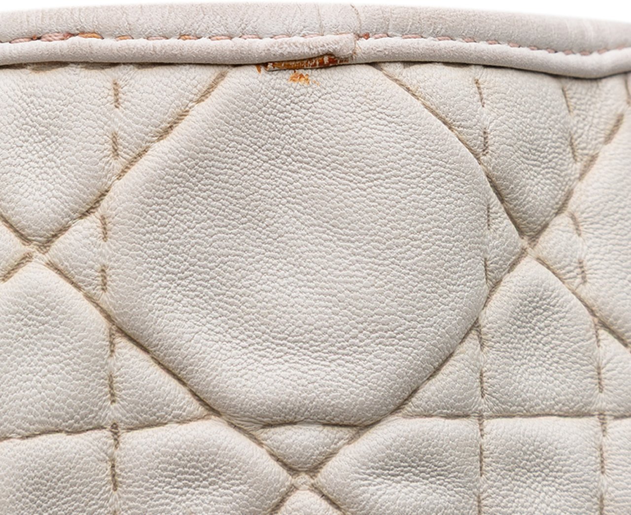 Dior Lambskin Cannage Lady Dior Soft Shopping Tote Wit