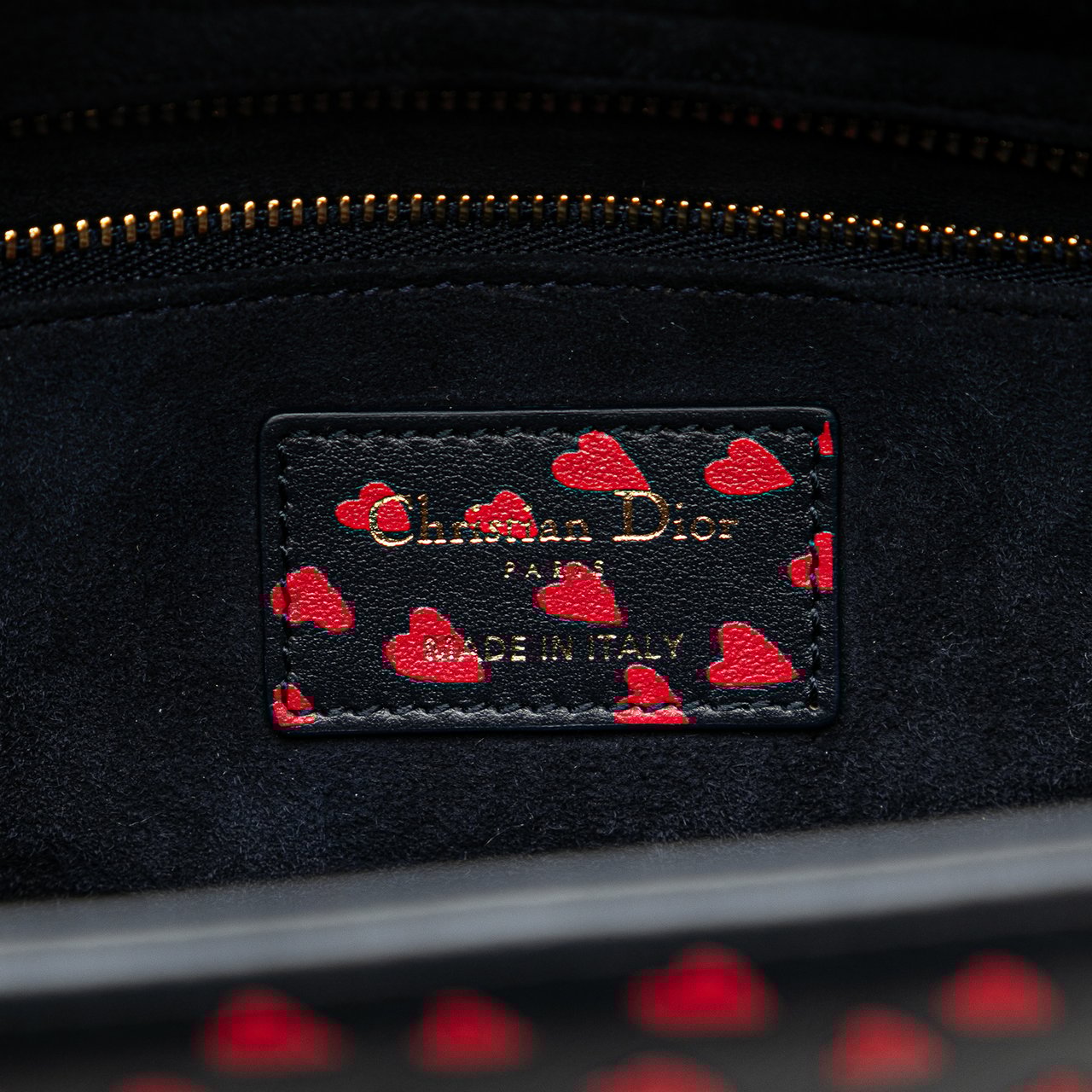 Dior Medium Calfskin I Love Paris Lady Dior Blauw