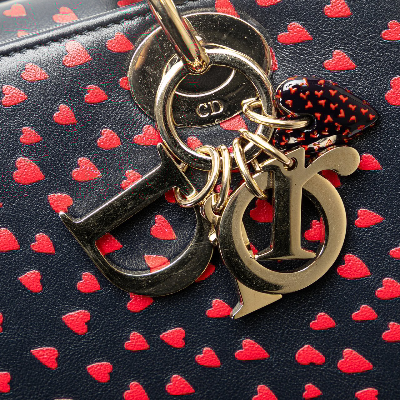 Dior Medium Calfskin I Love Paris Lady Dior Blauw