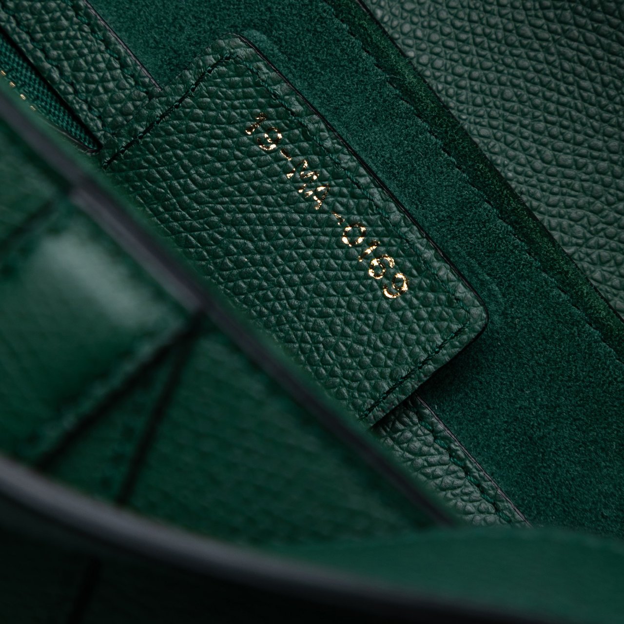 Dior Mini Grained Calfskin Saddle Bag Groen