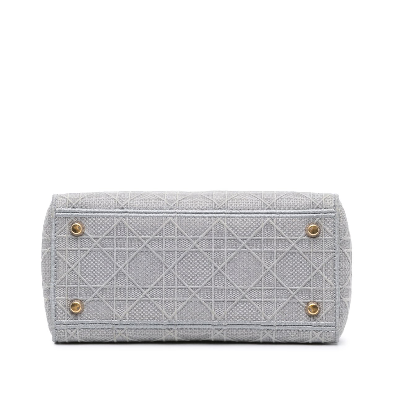 Dior Medium Canvas Cannage Lady D Lite Grijs