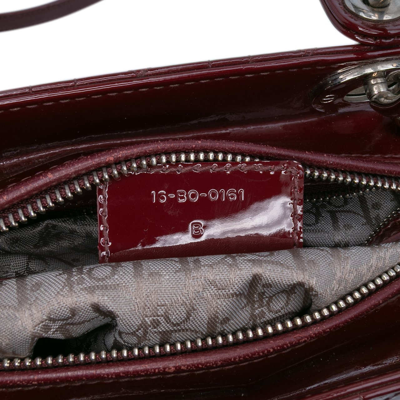 Dior Medium Patent Cannage Lady Dior Rood