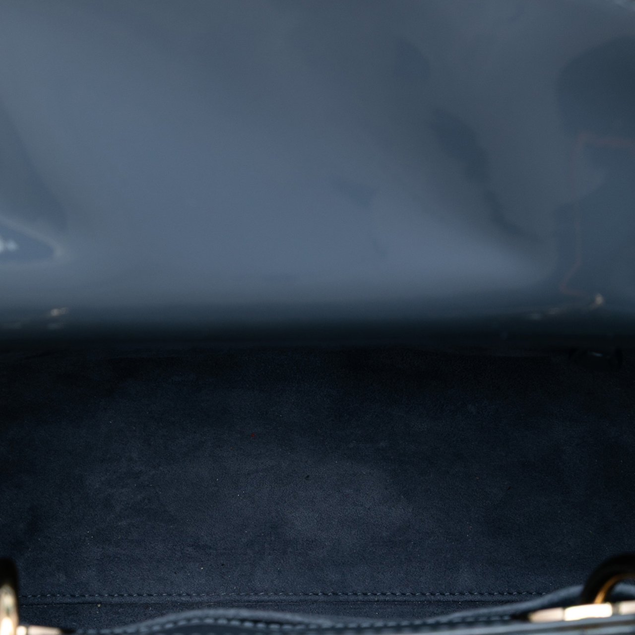 Dior Medium Patent Cannage Lady Dior Blauw