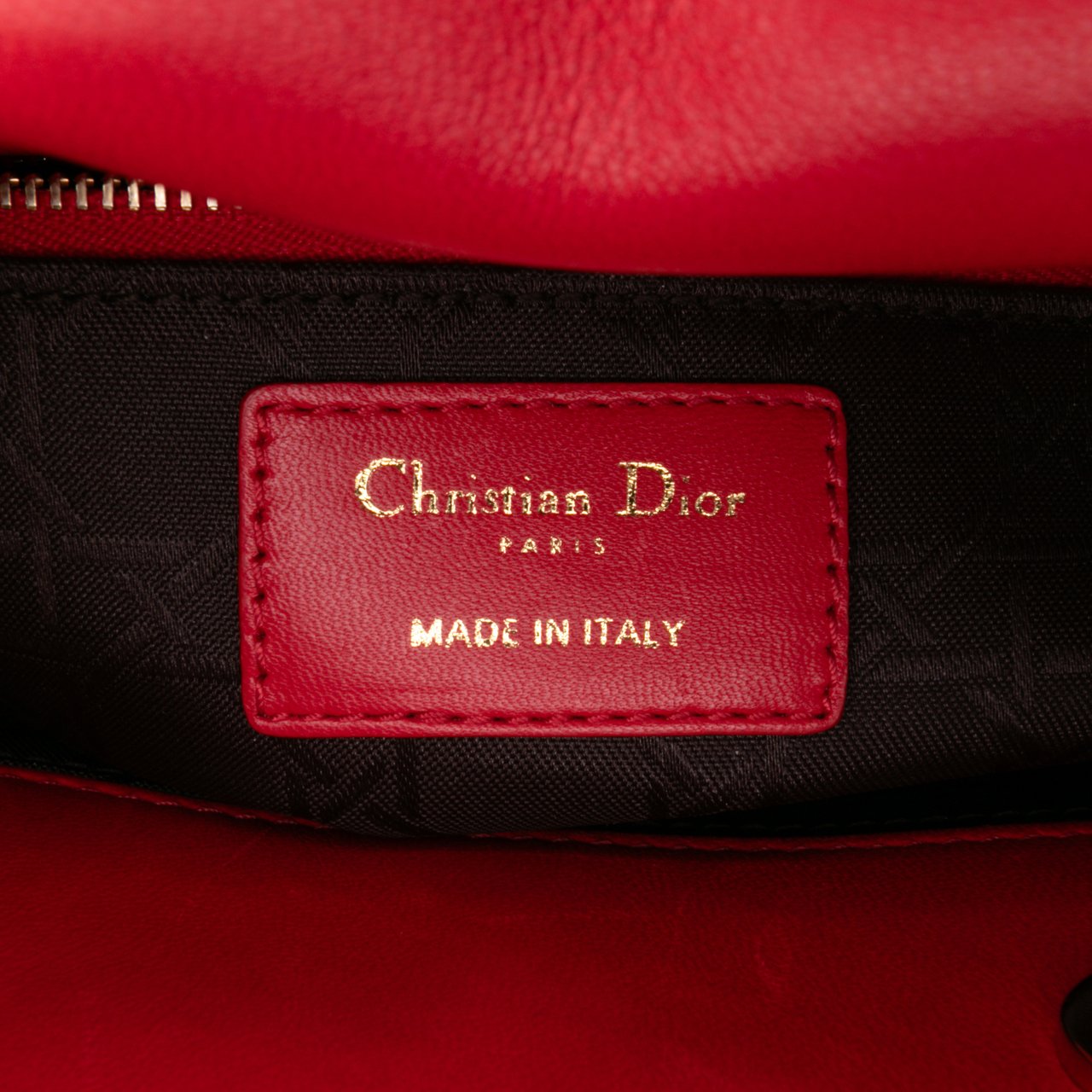 Dior Small Lambskin Cannage My ABCDior Lady Dior Rood