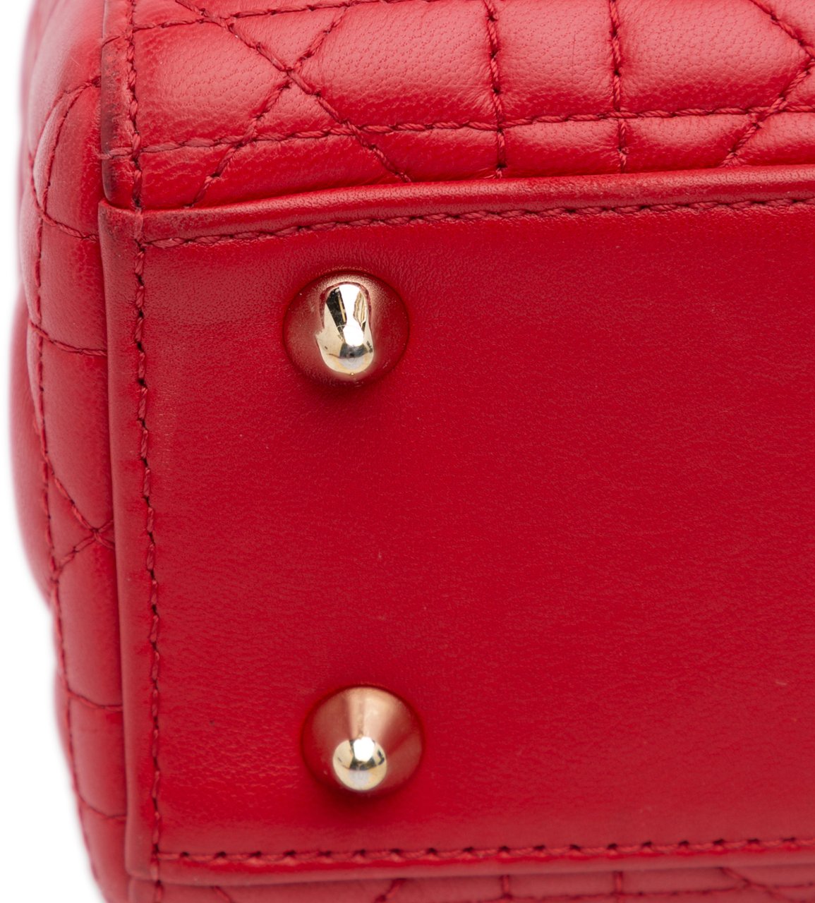 Dior Small Lambskin Cannage My ABCDior Lady Dior Rood