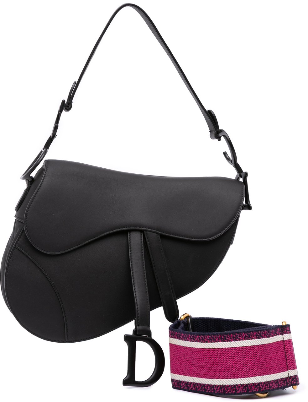 Dior Ultra Matte Calfskin Saddle Bag Zwart