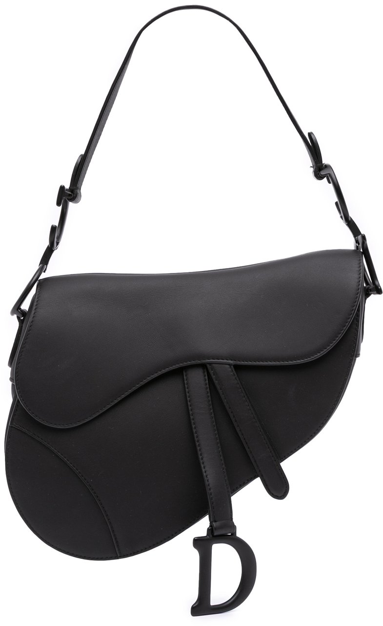 Dior Ultra Matte Calfskin Saddle Bag Zwart