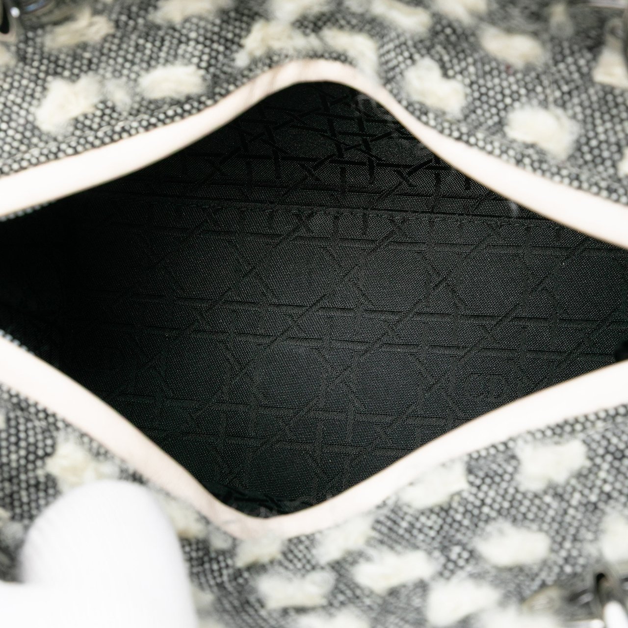 Dior Medium Tweed Lady Dior Grijs