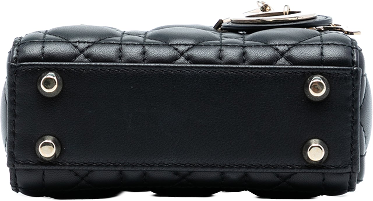 Dior Micro Lambskin Cannage Lady Dior Zwart