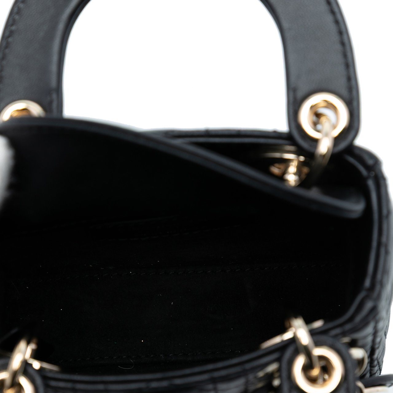 Dior Micro Lambskin Cannage Lady Dior Zwart