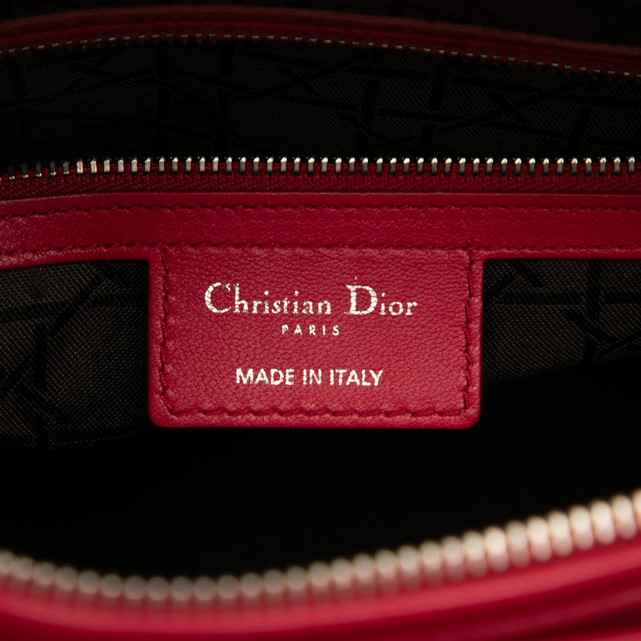 Dior Large Lambskin Cannage Lady Dior Rood