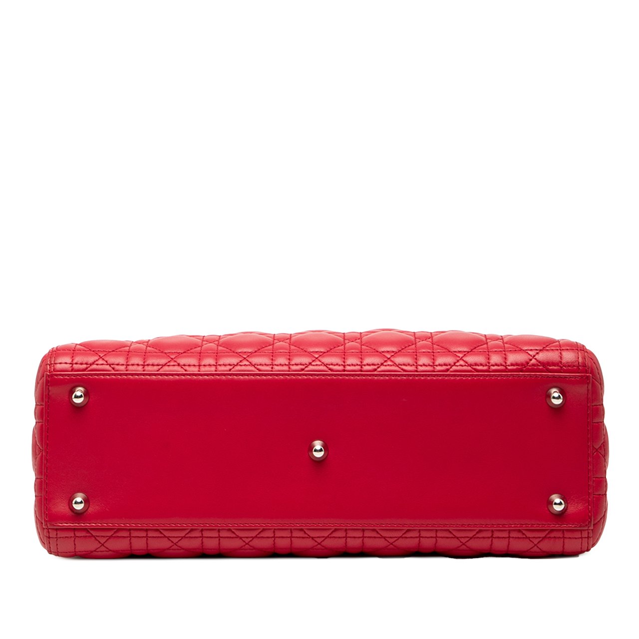 Dior Large Lambskin Cannage Lady Dior Rood