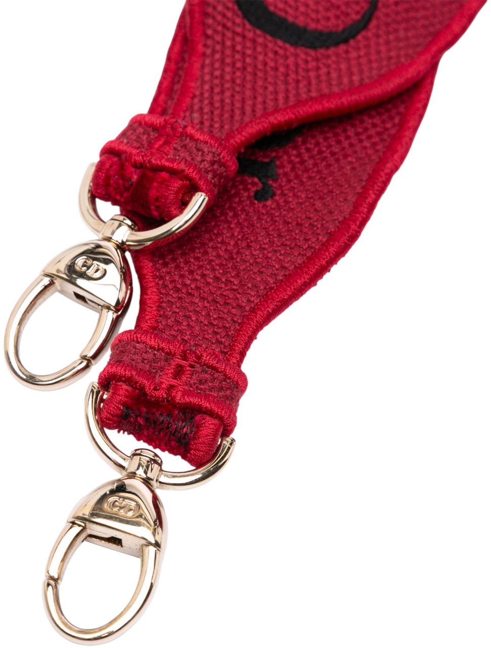 Dior Medium Embroidered Velvet Roses Lady D Lite Rood